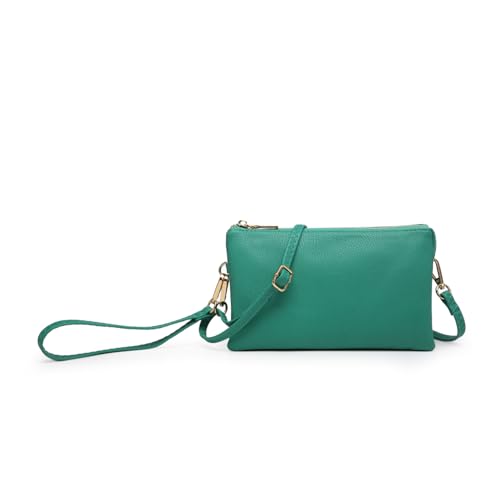Image of JEN & CO. Riley Crossbody Bags for Women Vegan Leather Wristlet Clutch Wallet Purses Handbags with 2 Straps
