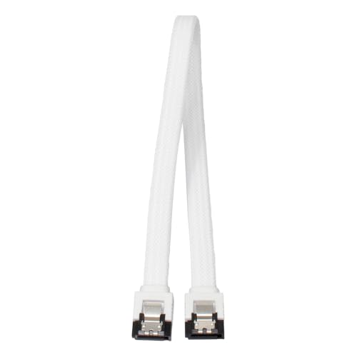Cable Serial ATA con malla, blanco, 30 cm miniatura 2