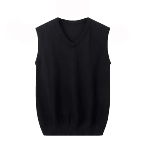 Men’S Casual V-Neck Sweater Vest Sleeveless Pullover Solid Knit Waistcoat Top