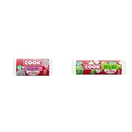 Cook Kokulu Seti | Çöp Torbası, Küçük Boy 40 x 47 cm x1 + Çöp Torbası, Orta Boy 55 x 60 cm x1