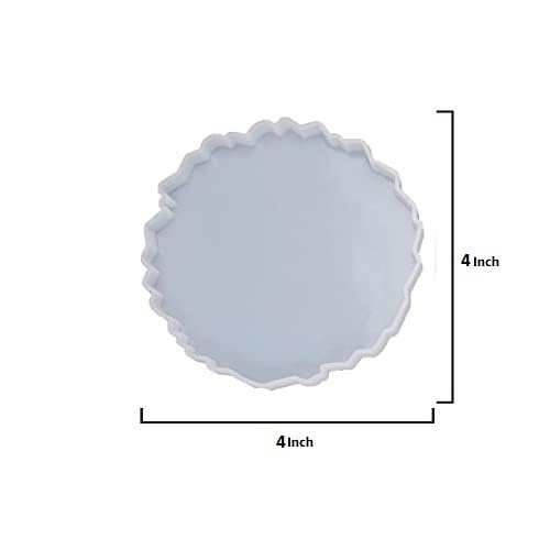 eS³kube Resin Art Silicone Casting Moulds Epoxy Moulds Silicone Moulds DIY Agate Coaster Mold Round (4 inch) 1