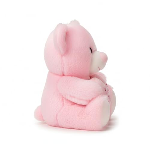 Image of DearJoy Teddy Bear with Message on a Heart Pink 30 cm