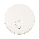 T. H. Marine T-H Marine Boat Hatch Deck Access Plate - Cam-Out Quick Release Round Inspection Hatch Port Hole Cover Plate Includes Textured Waterproof Lid - 8', White