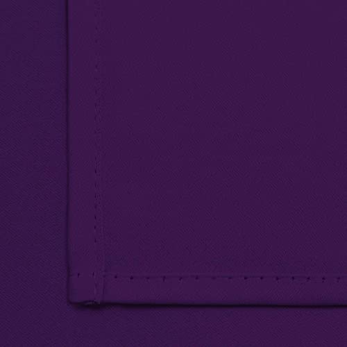 Yakamok Blackout Curtains Room Darkening Thermal Insulated Window Panels,Solid Grommet Top Drapes for Bedroom/Living Room(62Wx84L, Purple, 2 Panels)