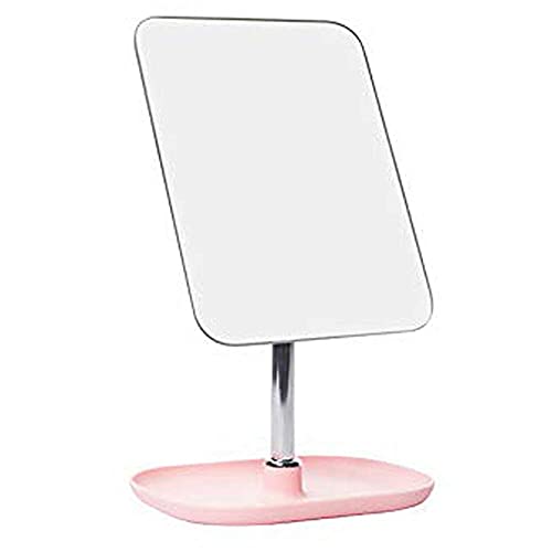 Image of Kriva Square Dish Beauty Mirror, Folding Portable Tabletop Saving & Makeup Desk Vanity Countertop Mirrors with Stand for Dressing,Parlor,Travel Best Wish for Gift Men Women(Multicolor-1Pcs)