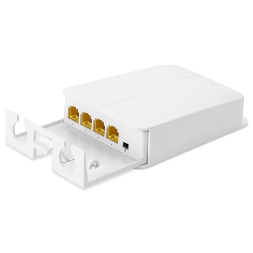 PoE Extender Gigabit, 4 Port PoE Repeater, One IEEE802.3af/at(Power-in) ,Three IEEE802.3af/at (Power-Out) for Ethernet/PoE Power AP, IP Camera, IP Telephone and Other Network equipments