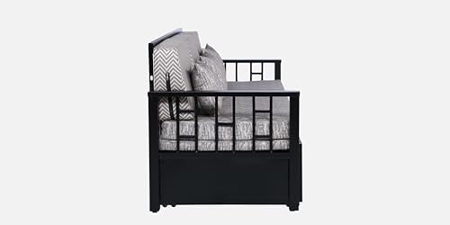 Image of Ubpon 3 Seater Metal Sofa Cum Bed with Hydraulic Storage | Single Size Sofa Cuma Bed | Metal Sofa Set for Living Room, Guest Room D10 Multi Grey Sofa Single