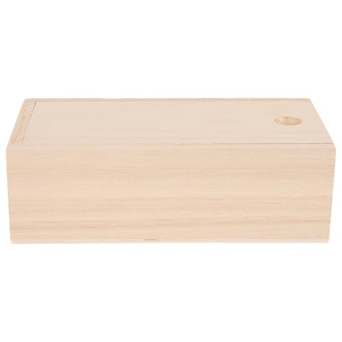DEEPCRAFF Wooden Fishing Bait Storage Box with Sliding Lid for Worms