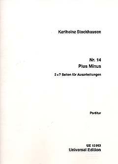 Plus Minus Nr. 14: Karlheinz Stockhausen: 9783702412050: Amazon.com: Books