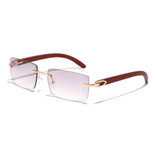 Lunettes de soleil pour hommes et femmes en bois carrées