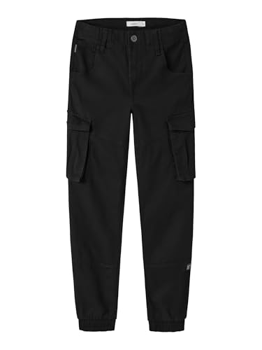 NAME IT Jungen Nkmryan Cargo Twi Pant 222-ba Noos Baby und Kleinkind Strampelanzug, Schwarz, 122 EU