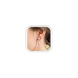 Morfetto Pendientes Perla Mujer Oro Plata Hipoalergénicos Pendientes Colgantes Dorados de Circonita Piercing Oreja Día de la Madre Boda Novias Regalos Joyería GA