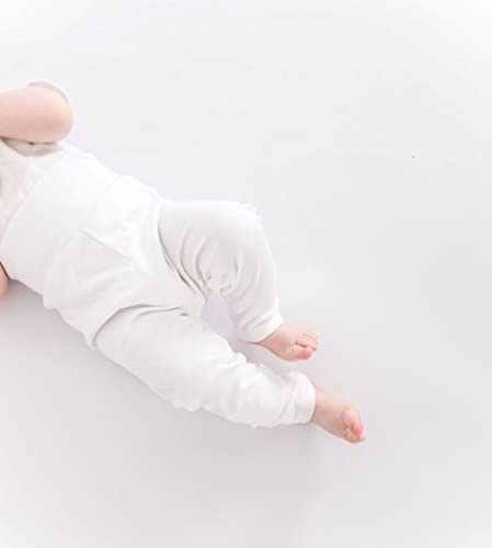 Pimbi&Bimpi | Premium Peruvian PIMA Cotton | Footed Baby Pants | Unisex: Baby boy and Baby Girl Pants (US, Age, Newborn, Light Blue)4