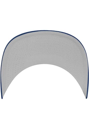Image of Flexfit Trucker Mesh Fitted Cap | 6-Panel, Mid-Profile, Stretchable Mesh Backing, Flexfit Sweatband, Curved Visor, Silver Undervisor