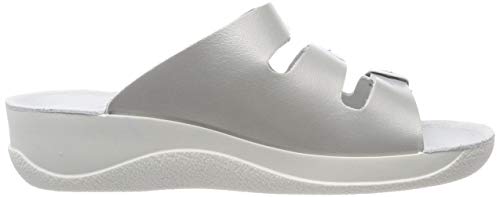 Beck Yvonne, Pantofole Donna, Bianco Weiss Argento...