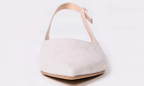 Feversole Pointed Toe Casual Slingback Flat Mules Women's Faux Suede Summer Slippers #TOP1