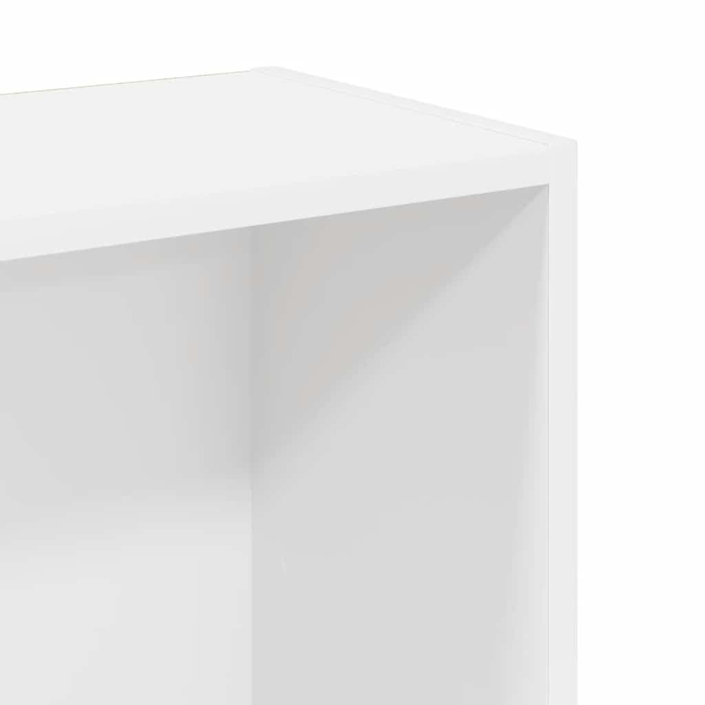 Regał na książki, biały, 80 x 24 x 109 cm, materiał drewnopochodny, regał stojący z otwartymi półkami, uniwersalny organizer na książki, DVD, dekoracje, półki do przechowywania do salonu