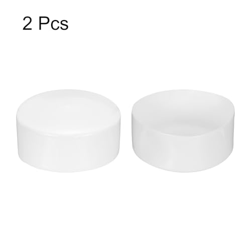 Image of uxcell 2pcs Rubber End Caps 130mm(5.1 Inch) ID Vinyl Round Tube Bolt Cap Cover Screw Thread Protectors White, 50mm Height