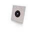 C2G 40546 1.5 Inch Grommet Cable Pass Through Double Gang Wall Plate, Brushed Aluminum Aluminum Silver