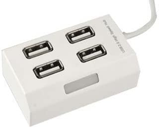 Ruilogod Hub USB 2.0 4 Puertos Blanco Indicador LED