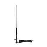 Eightwood Boat Car Radio Antenna 20 Inch, Rubber AM/FM Stereo Antenna Mast with Mount Base for Marine Boat Car Tractor RV UTV ATV Motorcycle Yacht Pontoon