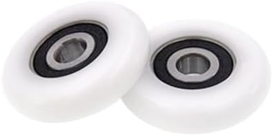 1pcs 50mm Miniature Plastic Bearings 10x50x12mm POM Covered Round Guide Pulley 10 * 50 * 12 Rowing Machine Seat Wheels(8x32x10mm)