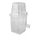 Trituradora de hielo operada con manivela, picadora manual portátil Rompedor de acero inoxidable transparente que hace bebidas Mini máquina para el verano Ahorro de energía en el hogar(Transparente)