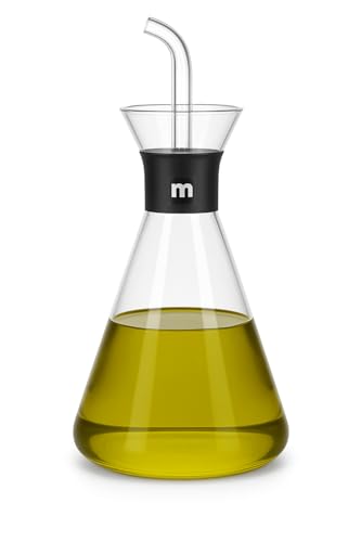 ARTICCO Aceitera de cristal vidrio borosilicato con Boquilla antigoteo 500ML, Diseño Elegante, Transparente. Aceitera,vinagrera