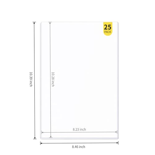 Image of 25-Pack 8 x 10 Inch Premium Toploaders - Crystal Clear Plastic Holders, Sheet Protectors for Autograph Pictures, Art