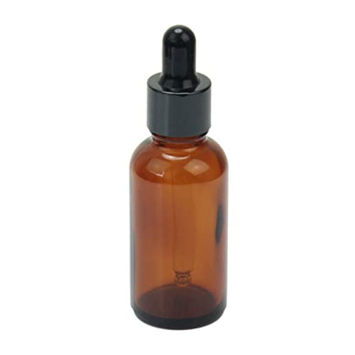 Droppers For Oils,30ml Empty Glass Dropper Bottle Refillable Amber Essential Oil Container Jar with Glass Pipette Dropper