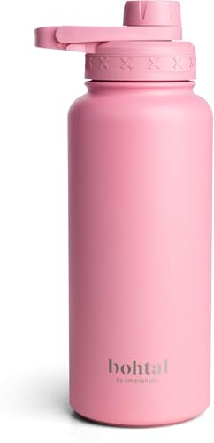 Bouteille isotherme SmartShake Bohtal 960 ml en acier inoxydable premium rose