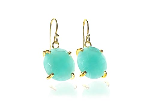 Boucles d'oreilles amazonite extra longues pour sublimer un visage rond - 3