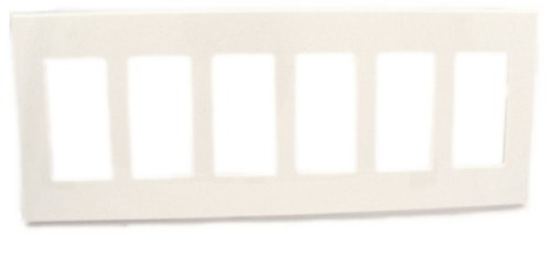 Flash Deals - 80% OFF Leviton 80326-SW 6-Gang Decora Plus Wallplate Screwless Snap-On Mount, White
