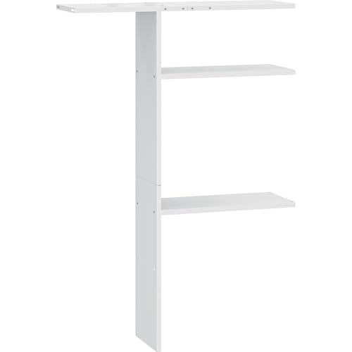 Image of YITAHOME 60cuft Vertical Storage Shed Shelf, Weatherproof Metal Shelf for 60 cu ft Tool Cabinet, Ideal for Outdoor Use, Easy Assembly,45.6 inch L X 13.2 inch W X 69 inch H, White