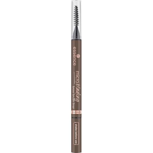 Essence - Eyebrow Pencil Microblading Brow Brush Liner - 04 Dark Brown