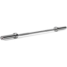 Titan Fitness 60in Olympic Weightlifting Barbell, 500 LB Capacity, 28mm Grip Shaft, Chrome Finish, Bronze Bushings, Olympic-Sized Weight Sleeves