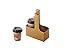 MAQA 25 pz Porta bicchieri asporto cappuccino 17.5x8 H 9 cm, Contenitore porta bicchieri con maniglia, porta caffè take away 2 fori