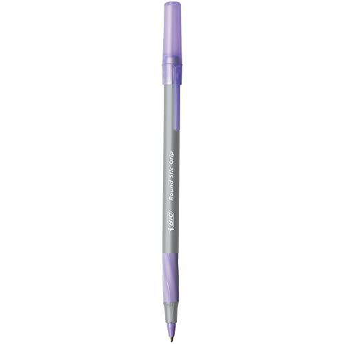 BIC Round Stic Ball Pen - Pack of 12, Purple