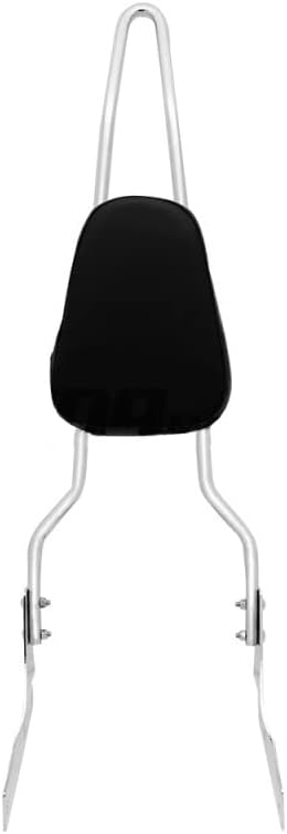 Backrest Sissy Bar With Comfortable Pad Compatible with Harley Heritage Softail FLSTC/Springer FLSTS 1997-2017 (Chrome)
