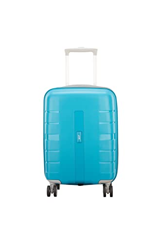 VIP Voyager Pro Ultra Strong Polypropylene Hard Sided Cabin Luggage Spinner Dual Wheels with Ergonomic Grip Handle (Cabin, 55cm, Blue)