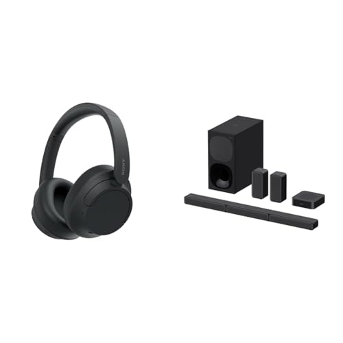 Image of Sony WH-CH720N Noise Canceling Wireless Headphones Bluetooth Over The Ear Headset with Microphone and Alexa Built-in, Black New & HT-S40R 5.1ch Home Theater Soundbar System,Black