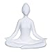 HomeRoots 50% Resin 50% Limestone Minimal White Meditation Statue
