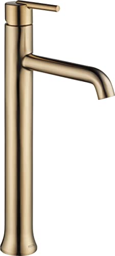 Delta Trinsic Vessel Sink Brushed Gold Bathroom Faucet 1 Hole, Single Hole Bathroom Sink Faucet for Vanity, Champagne Bronze 759-CZ-DST