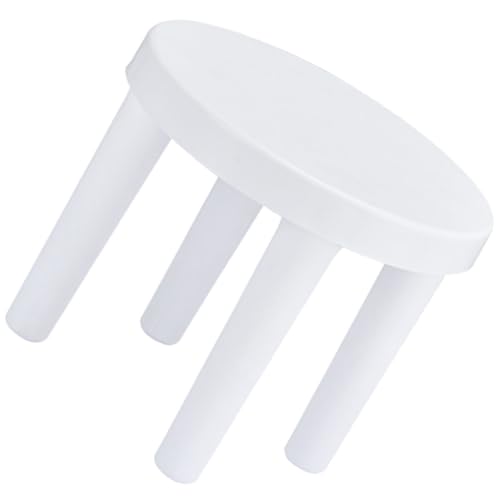 NUOBESTY Taburete Infantil Antideslizante para Baño y Vestidor Pequeño Taburete de Tres Patas Ligero y Apilable para Seguro y Portátil para Uso Baños y Habitaciones