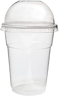 Smoothie Cups: Pack of 20 - 10oz (284ml) or 12oz (340ml) Clear Smoothie - Milkshake Cups with Domed Lids (12oz (340ml) 20 Pack)