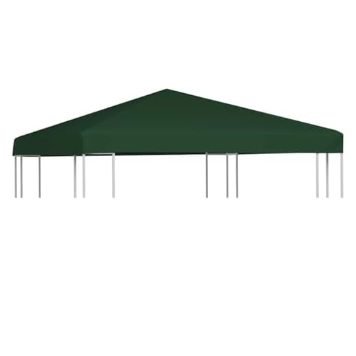 vidaXL Pavillon Abdeckung 310 g/m² 3x3m Grün Ersatzdach Partyzelt Plane Dach