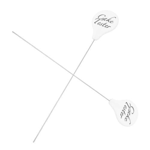 SOLUSTRE 2pcs Stainless Steel Cake Testers Reusable Baking Tools for Cake Muffin and Cookie Testing Essential Kitchen Tool for Accurate Doneness Checking