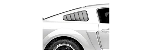 Speedform Classic Quarter Window Louvers; Matte Black Compatible With 05-09 Mustang Coupe #TOP6