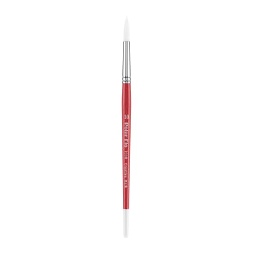 Creative Mark Polar-Flo - Juego de pinceles de acuarela y pinceles individuales, pinceles de acuarela de cabello sintético blanco nítido para pintura, artistas, estudiantes, profesionales y más. - [Redondo - 10]