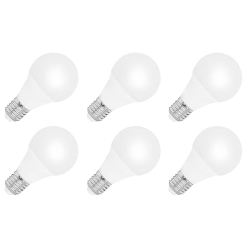 Acan Tradineur   Pack de 6 bombillas LED globo, 10W, E27, luz blanca fría, 6400k, economizadora de energía 85%, A+, 900 lm, 108 mm